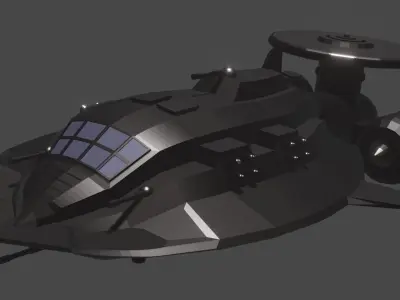 Spaceship for Battle 3D 3D model