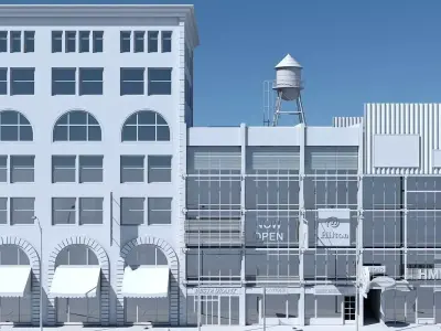 Commercial Building Facade 07 3D model