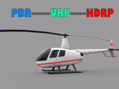 Robinson R44 Lowpoly Low-poly 3D model