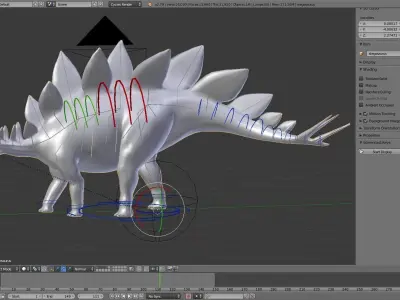 Stegosaurus dinosaur Low-poly 3D model