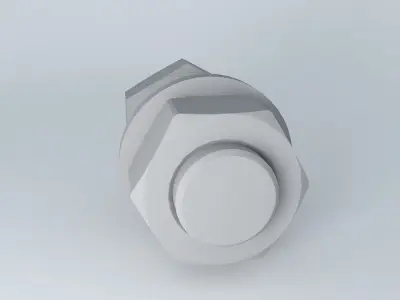 M 12 x 30 mm hex head screw DIN 933 Free 3D model