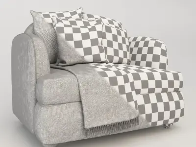 armchair with pillows Free 3D model