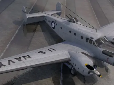 Beechcraft Model-18 AT-11 Kansan 3D model