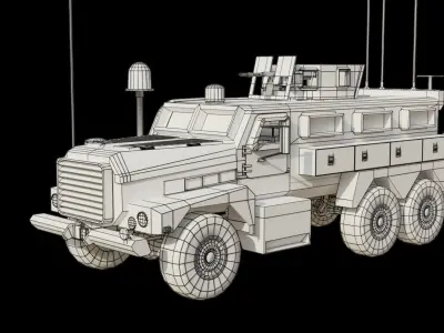 cougar 6x6 Low-poly 3D model
