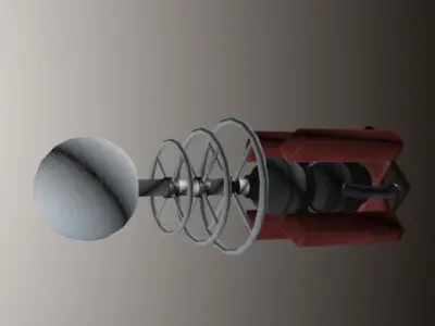 Tesla Coil Tower Low-poly 3D model