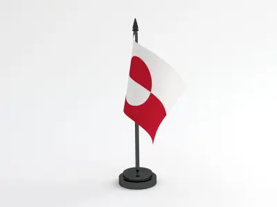 Table Flag Greenland Denmark 3D model
