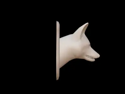 Fox Head Low-poly 3D model