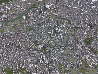 Taoyuan - 3D City Model Low-poly 3D model