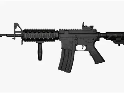 M4 Carbine Assaut Rifle Low-poly 3D model