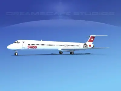 McDonnell Douglas MD83 Swissair 3D model
