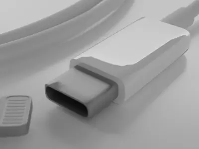 USB-C to Apple Lightning Cable 3D model