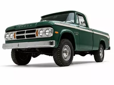 Classic 1960s Dodge Power Wagon W100 Pickup Truck 3D model