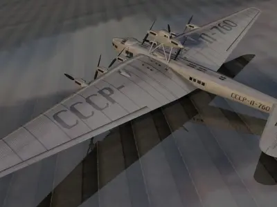 Tupolev ANT-20 Maxim Gorky 3D model