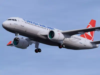 Turkish Airlines A320 3D model