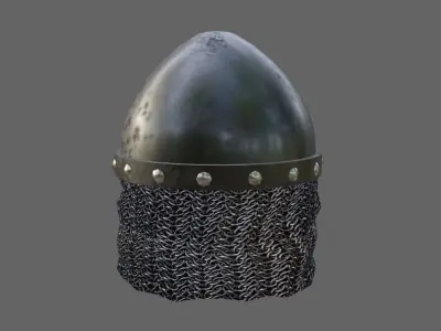 Medieval Iron Helmet - Capacete Low-poly 3D model