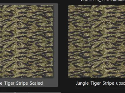 Tiled Jungle Tiger Stripe Camouflage Pattern 3D model