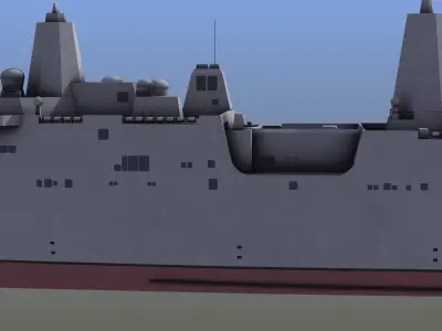 San Antonio LPD Assault Ship 3D model