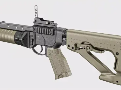 GL 40 Grenade Launcher Low-poly 3D model