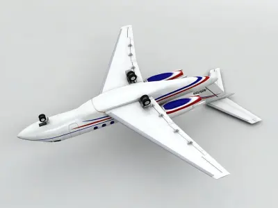 Raytheon Hawker 4000 Aircraft Low-poly 3D model