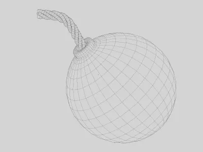 Bomb quality 3d model Low-poly 3D model