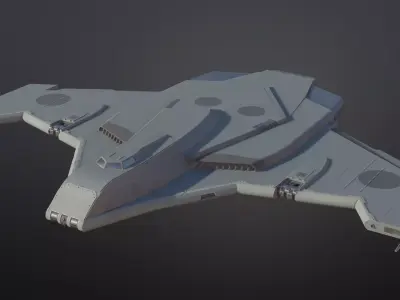 Surveyor Spaceship Low-poly 3D model