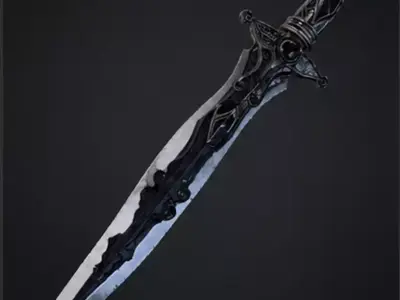Dark Fantasy Dagger 3D model