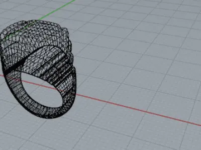 Anello sigillo Free 3D model