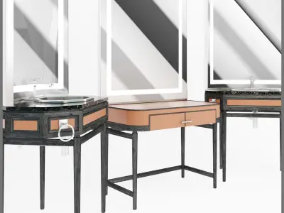Wash Basin dressing table Free 3D model