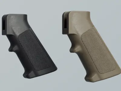 A2 Pistol Grip - Replica Low-poly 3D model
