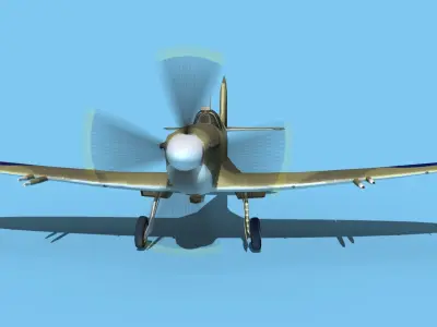 Supermarine Spitfire MkXII V05 3D model