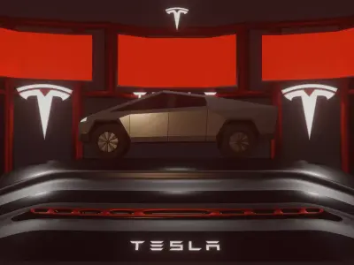 Tesla Cyber Truck Free low-poly 3D model