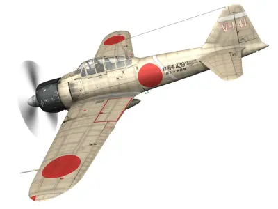 Mitsubishi A6M2 Zero - Tainan Air Group 3D model