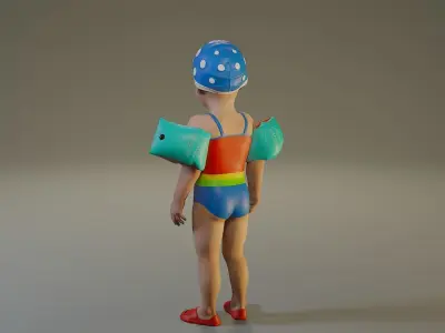 SwwimmingPool Child Female ACC0203001 Low-poly 3D model
