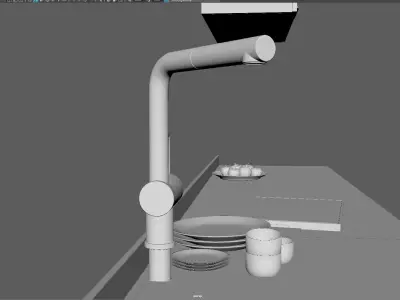 Modern Bathroom Set 3D Model  Low-poly 3D model