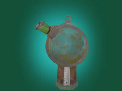 post apocalyptic gun pbr game ready Free low-poly 3D model