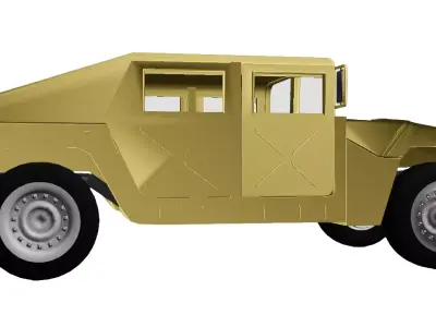 Military Humvee HMMWV Tactical Vehicle 3D model