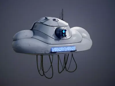 Data Collector Drone Low-poly 3D model