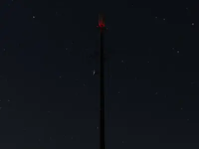Small Military Radio Transmission Mast Limberg Low-poly 3D model