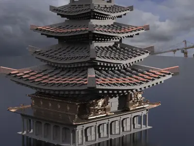 Dragon Lord Temple 2 3D model