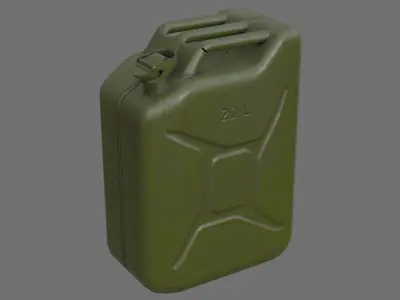 Fuel Can 3A Low-poly 3D model