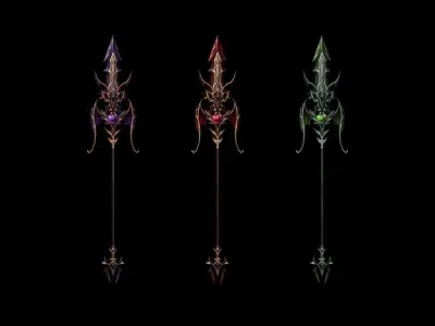 Demonic Spear Low-poly 3D model