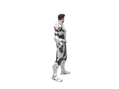 Futuristic Sci-Fi Soldier 3D Character Model 3D model