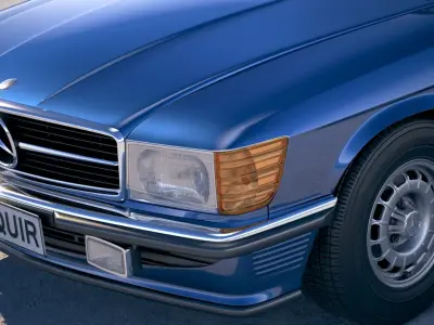 Mercedes SL r107 1981 3D model purchase