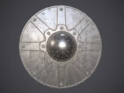 Buckler Shield Low-poly 3D model