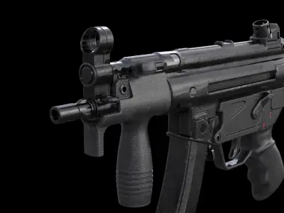 MP5K MP5KN with Scope Mount Low-poly 3D model