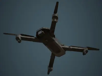 Quadcopter 1B Low-poly 3D model