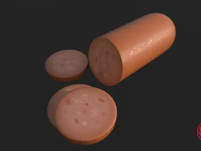 Protein foods pack Low-poly 3D model