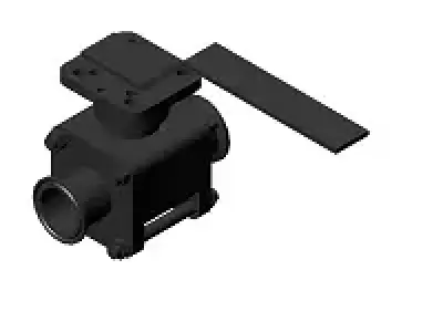 Sanitary Ball Valve OD 1-1-2 in 3D model
