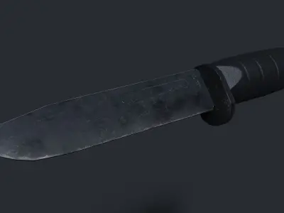 Knife low poly Low-poly 3D model