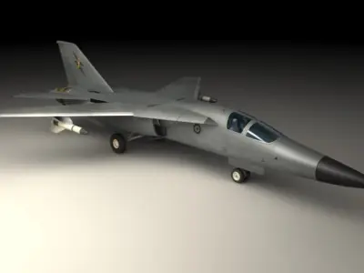 F111 Jet Fighter 3D model